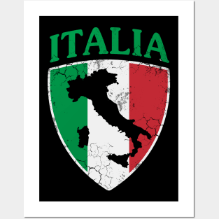 Italia Flag Crest Italian Italy Family Posters and Art